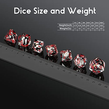 Penguin D&D Dice Set, DNDND 7PCS Resin Dragon Dice Set with Velvet Bag for D&D Role Playing Games and Tabletop Games（Penguin - color: Penguin