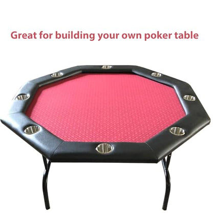 Speed Cloth Poker Table Fabric - 108X60 Inch Section of Casino Card Game Table Felt Top Cover Accessories - Burgundy - color: Burgundy