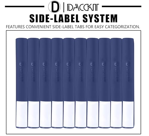 D DACCKIT Card Binder 16 Pocket - Fits 1024 Cards，Premium 4X4 Ringless Card Album with Sleeves for Trading Cards & Sports Cards（Model A，Navy Blue） - color: Navy Blue