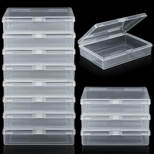 24PCS Playing Card Case, 3.8 x 2.7 x 0.8 Inch Plastic Playing Card Box Clear Card Game Storage Organizer, Empty Standard Size Card Deck Cases, NO Cards