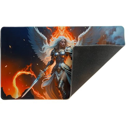 Foxtrot Designs TCG Playmat, 24in x 14in, Premium Stitched Edges, Non-Slip Base for MTG and Other Trading Card Games. MTG Playmat. (Archon) - color: Archon
