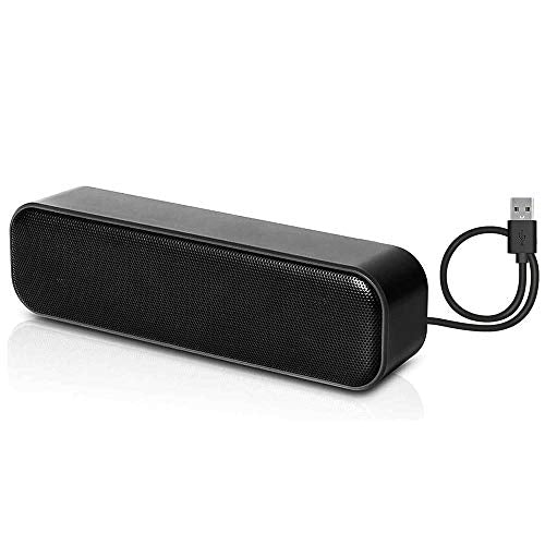 USB Computer Speakers,Laptop Speakers Wired USB Powered,Portable Mini Sound Bar PC Speakers for Windows PC,Desktop Computer,Laptops and Checkout Counter with Stereo Sound - size: H008