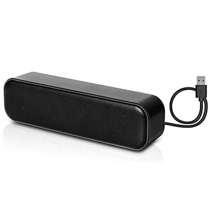 USB Computer Speakers,Laptop Speakers Wired USB Powered,Portable Mini Sound Bar PC Speakers for Windows PC,Desktop Computer,Laptops and Checkout Counter with Stereo Sound - size: H008