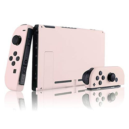 eXtremeRate DIY Replacement Shell Buttons for Nintendo Switch, Cherry Blossoms Pink Back Plate for Switch Console, Custom Housing with Full Set Buttons for Joycon Controller [Only Shell, NO Console] - color: Cherry Blossoms Pink