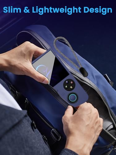 for ANBERNIC RG477V 4.7" Silicone Grip Case – Shockproof Non-Slip Full Protective Cover with Kickstand, Anti-Scratch Drop Protection Gaming Console Case (Dark Blue