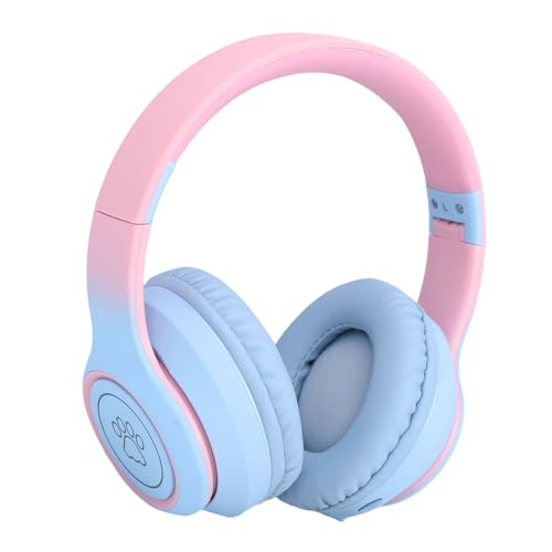 SUNGOOYUE Headphone Gaming Headphones, ABS 5.3 Over Ear Headset with Active Noise Cancelling, 3.5mm Wired, Foldable, Mic, 400mAh for Gaming Music Calls (Blue) - color: Blue