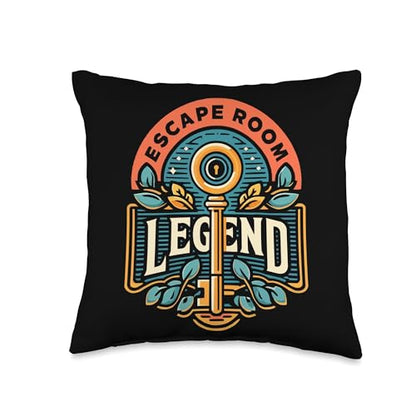 Escape Room Game Lockpicking Puzzle Room Exit Game Throw Pillow - size: 16x16