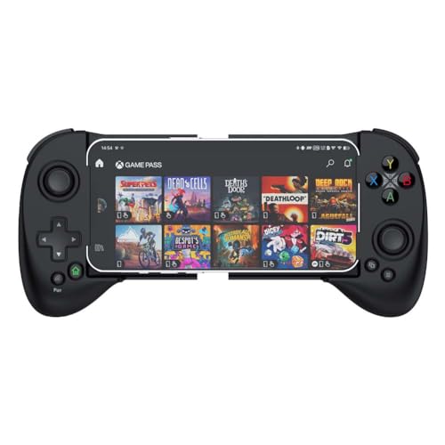 ShanWan Mobile Game Controller for iphone/Android with PHONE CASE Support, Bluetooth Wireless Gamepad - PS Remote Play, Xbox Cloud, Steam Link, GeForce NOW, MFi Arcade Games-Long Battery Life - color: Black4, size: For iPhone&Android
