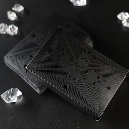 Etyishe Waterproof Playing Cards, Plastic Playing Cards, Deck of Cards | Standard Size, Cool, Black Playing Card for Adults, Premium Poker Card Set, for Magic,Beach,Pool,Camping,Party Games