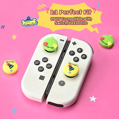GeekShare Joycon Thumb Grip Caps, Silicone Analog Cover Thumbstick Grips for Switch, Compatible with Nintendo Switch/OLED/Switch Lite, LAFI Legion - color: LAFI Legion