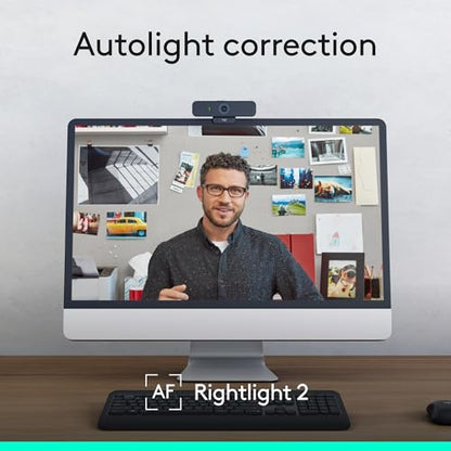 Logitech C925e Business Webcam, HD 1080p/30fps Video, Light Correction, Autofocus, Clear Audio, Privacy Shutter, Works with Microsoft Teams, Google Meet, Skype, WebEx, Cisco - Black