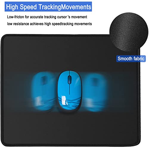 Mouse Pad, Large Gaming Mouse Pad with Double Stitched Edges 14.9 x 11.7 in | MousePad, Premium-Textured & Waterproof Mousepad, Nonslip Natural Rubber Base Mouse pad for Laptop,Computer, Office - color: Black, size: 11.9L x 14.9W inches