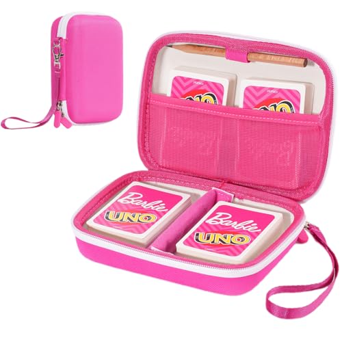 ProCase Hard Playing Card Game Carrying Case, Holds 300+ Cards -Pink | Travel Storage Box, Compatible with UNO, Five Crowns, SKYJO, PlayMonster and More Card Games, Case Only - color: Pink