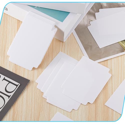 100 Pcs Trading Card Dividers Plastic Card Dividers, Frosted Separator with Tabs Standard Vertical Compatible with Games Sports TCG, 2.7 x 3.8 Inches (White) - color: White