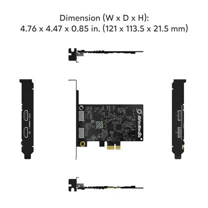 AVerMedia HDMI Capture Card for Streaming and Video Gaming, 4K60 Pass-Through with Ultra-Low Latency on PS5, PS4 Pro, Xbox Series X/S, Xbox One X, Switch Games - GC571 Live Streamer Ultra HD - size: 4K - GC571 Live Streamer ULTRA HD