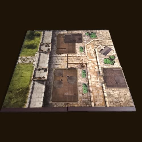 Foldable Battle Mat, TRPG Map, with Accessories Stickers, DND