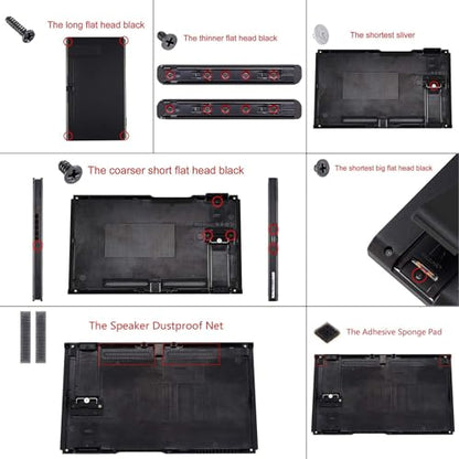 eXtremeRate DIY Replacement Shell Buttons for Nintendo Switch, Back Plate for Switch Console, Housing with Full Set Buttons for Joycon Handheld Controller - Classic SwitchCube Style - color: Classic SwitchCube Style