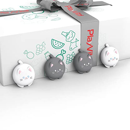 PlayVital Cute Thumb Grip Caps for ps5, Edge, ps4 Controller, Silicone Analog Stick Cover for Xbox Series X/S, Elite Series 2 Controller, Thumbstick Caps for Switch 2 Pro Controller - Cutie Kitty - color: Cutie Kitty