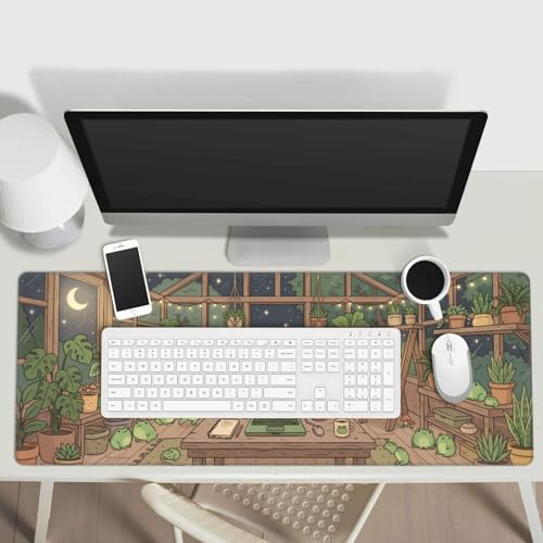 Extended Gaming Mouse Pad, Large Mouse Mat, XL Desk Pad for Keyboard and Mouse, Non-Slip Rubber Base & Stitched Edges for Gamer Office 31.5x11.8 in - color: 4