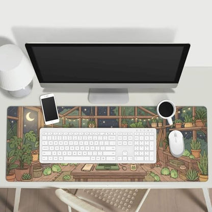 Extended Gaming Mouse Pad, Large Mouse Mat, XL Desk Pad for Keyboard and Mouse, Non-Slip Rubber Base & Stitched Edges for Gamer Office 31.5x11.8 in - color: 4