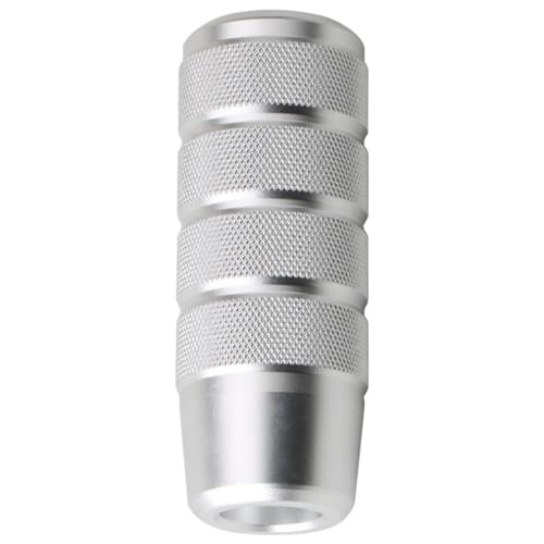 Osilly 3.74 Inch Aluminum Shift Knob with 3 Threaded Adapters, Silver | aluminum alloy construction, ergonomic extended grip, supplied adapters, for manual and select automatic cars, interior parts - color: Silver