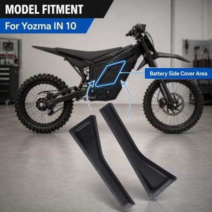 Battery Cover Guard Compatible Fit for Yozma IN 10, Electric Dirt Bike Battery Wrap Protector Left & Right Side Covers, Controller Cover Replacement Parts (Left and right battery side covers) - color: Left and right battery side covers
