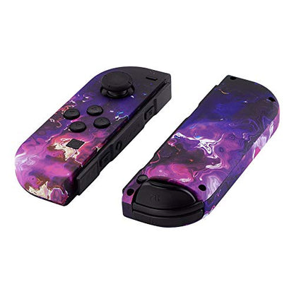 eXtremeRate DIY Replacement Shell Buttons for Nintendo Switch & Switch OLED, Surreal Lava Soft Touch Custom Housing with Full Set Button for Joycon Handheld Controller - Console Shell NOT Included - color: Surreal Lava