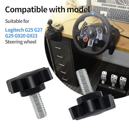 for Logitech Steering Pedal Fixed Screw,8PCS Steering Wheel Screw Clamp Pedal Mounting Screws Bolt for Logitech G25 G27 G29 G920 G923 (Black)