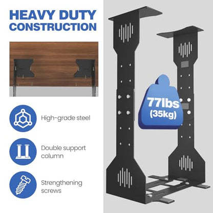Adjustable Under Desk PC Mount, Heavy Duty PC Holder Under Desk- Up to 77 lbs Load Capacity, CPU Holder Stand Computer Mount for Standing Desks Home Office Laboratory