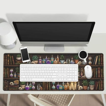 Extended Gaming Mouse Pad, Large Mouse Mat, XL Desk Pad for Keyboard and Mouse, Non-Slip Rubber Base & Stitched Edges for Gamer Office 31.5x11.8 in - color: 13