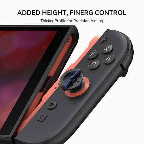 NEWDERY Replacement Thumb Grips for Nintendo Switch 2 Joy-Con | 10PCS, Anti Slip, Diamond Texture, TPU Grip Caps, Joystick Covers, Repair Kit Accessories, for Nintendo Switch 2 Joy-Con