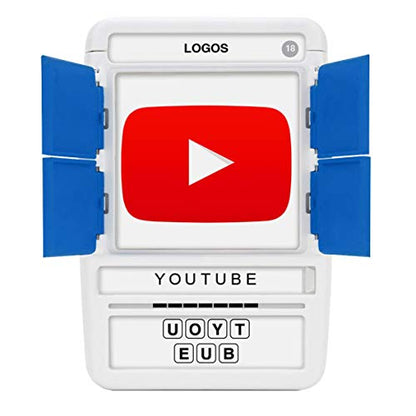 100 PICS Logos Travel Game - Guess 100 Logos | Flash Cards with Slide Reveal Case | Card Game, Gift, Stocking Stuffer | Hours of Fun for Kids and Adults | Ages 6+ - style: Logos