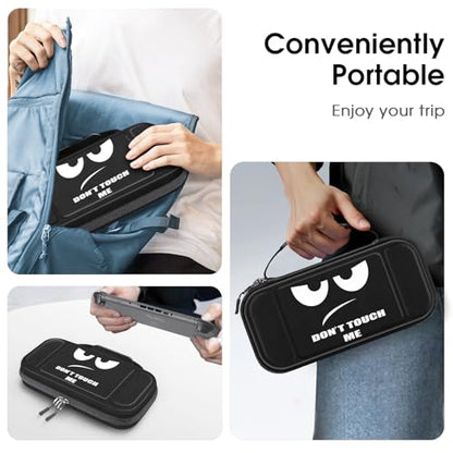 FINTIE Carrying Case for Nintendo Switch 2 (2025), Shockproof Hard Shell Switch 2 Case, Protective Cover Travel Bag with 19 Game Card & 2 Micro SD Card Slots & Inner Pocket, Dont Touch - color: dont touch
