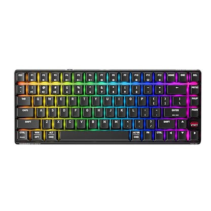K33 Compact Wireless, 75% Mem-chanical Gaming Keyboard, Multi Device, Bluetooth, 2.4 GHz & Wired Mode, RGB-Lighting, IP54 Dust & Splash-Resistant (Black) - color: Black
