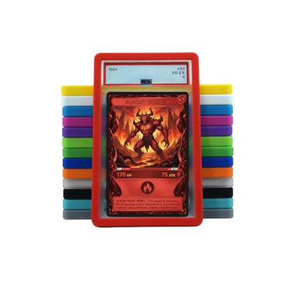 PSA Slab Guard Bumper for Standard PSA Graded Cards | Strong TPU, Exact Fit, Snap Tight Protection | Shock Absorption | Matte Finish PSA Slab Guard Protector (RED) - color: Red