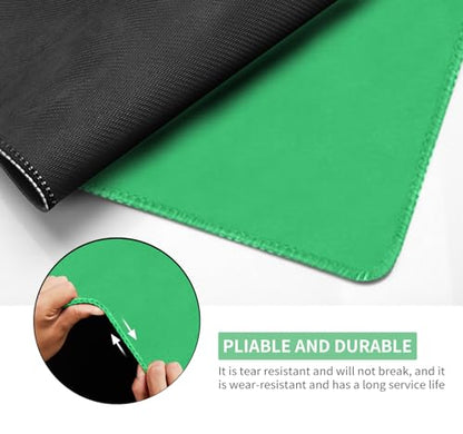 Large Tabletop Game Playmat, Water and Stain Resistant Non-Slip Desk Mat, Mahjong and Card Gaming MAT with Thick Stitched Edge and Cushioned Rubber (200 x 100cm, 2mm) Green - color: Green, size: 39.4" x 78.7"