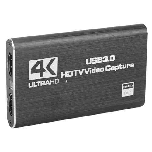 GOWENIC HDMI Capture Card, Audio Video Capture Card, 4K USB 3.0, Video Game for Streaming, Gaming, Conference, Works for P5 Camera PC OBS