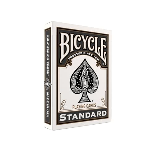 Bicycle Black Playing Cards Standard Index Poker Size Classic Deck | Sleek black Rider Back design, Air Cushion Finish, Made in USA, For poker rummy euchre canasta and pinochle