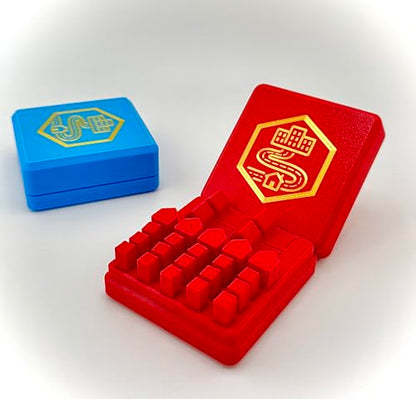 Organizer for Catan (Set of 6) | Snap Lid | Red, Orange, Blue, White, Green, Purple | Compatible with All Editions