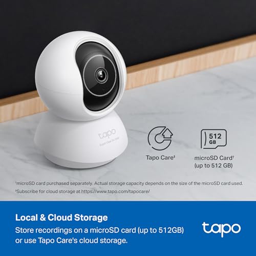 Tapo 3K 5MP Indoor Security Camera for Baby Monitor, Pet Camera w/Smart Motion Tracking, 360° Pan/Tilt, IR Night Vision for Home Security, Works w/Alexa & Google, RoomCam 3K 360° - style: 3K 5MP