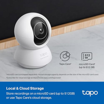 Tapo 3K 5MP Indoor Security Camera for Baby Monitor, Pet Camera w/Smart Motion Tracking, 360° Pan/Tilt, IR Night Vision for Home Security, Works w/Alexa & Google, RoomCam 3K 360° - style: 3K 5MP