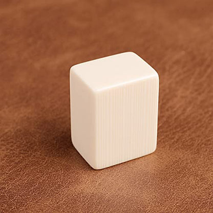 Mose Cafolo Chinese Mahjong Game Set 1.5" X-Large 144 Numbered White Ivory Color Melamine Tiles with Carrying Travel Case,Complete Majiang, Majong, Mah-Jongg Game Set - color: Ivory White Tiles