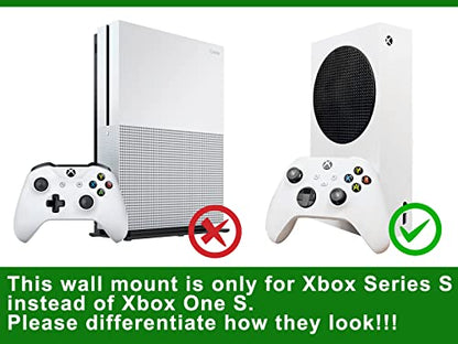 Wall Mount for Xbox Series S (Mount The Console & Accessories on Wall Near or Behind TV Left/Right), Wall Shelf Bracket Kit for XSS System