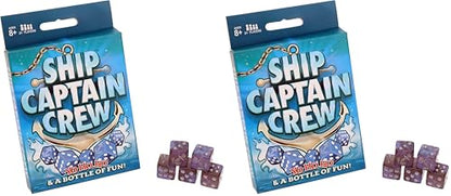 TDC Games Ship Captain Crew Dice Game, Great for Party Favors, Family and Travel Games, Dice Game for Adults (Pack of 2) - size: Small (Pack of 2)