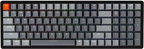 Keychron K4 Bluetooth Wireless Mechanical Keyboard RGB LED Backlit, Hot-swappable Compact 100 Keys USB Wired Computer Gaming Keyboard Aluminum Frame for Mac Windows, Gateron Brown Switch - color: Hot-swappable Brown Switch