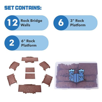 Dirt Cheap Dungeons - Cavern Rock Bridges Kit | Modular & Customizable | Injection-Molded for Superior Durability | TTRPG Accessories for D&D, Daggerheart, & Tabletop Gaming