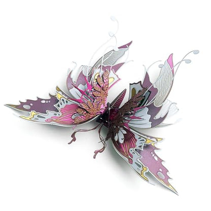 Butterfly 3D Metal Puzzle for Adults, Mechanical Butterfly Metal Model Building Kit, 50+PCS Steampunk Bionic QianYuDie Jigsaw Puzzles Animal, DIY Craft Kit Toy Gift -KIT - style: 50PCS+, KIT Version, Edition 5