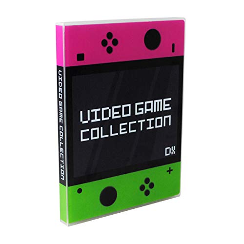 UniKeep Game Case for Nintendo Switch Cartridges - Holds 60 Video Games Securely in Foam | Heavy Duty Compact Travel Storage Binder & Protective Holder Organizer with Snap-Lock Closure - color: pink / green