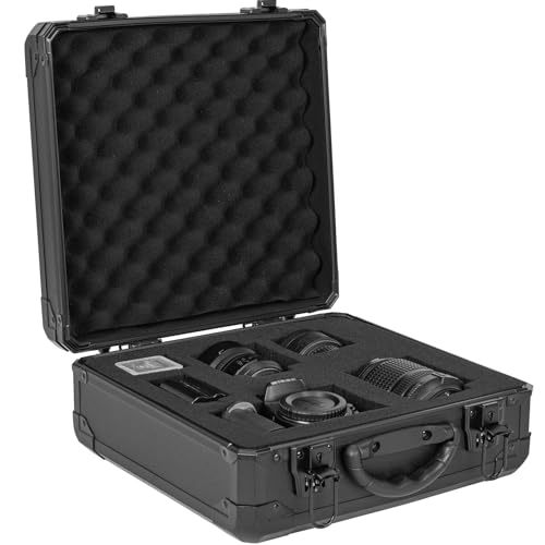 Protective Hard Case Shockproof Water-resistant with Customized DIY Foam Insert fit for Camera, Laptops, etc, 12.2 X 12.2 X 4.5-Inch - size: Inner：11.7''X 11.5''X 5 ''