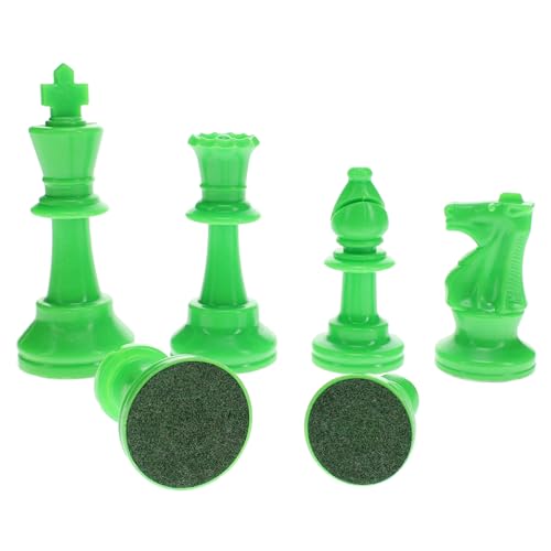 WE Games Color Bright Plastic Staunton Tournament Chess Pieces with 3.75 in. King - Half Chess Set of Chess Pieces Only, Neon Green - color: Neon Green